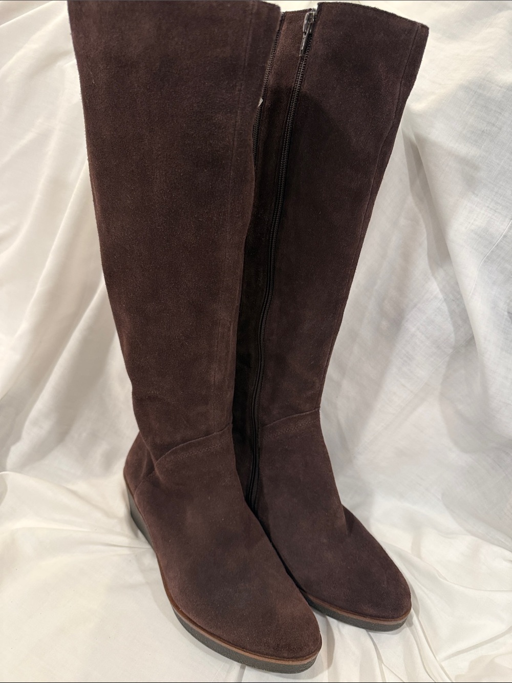 Aerosoles Women's Tall Suede Knee-High Boots - Dark Brown